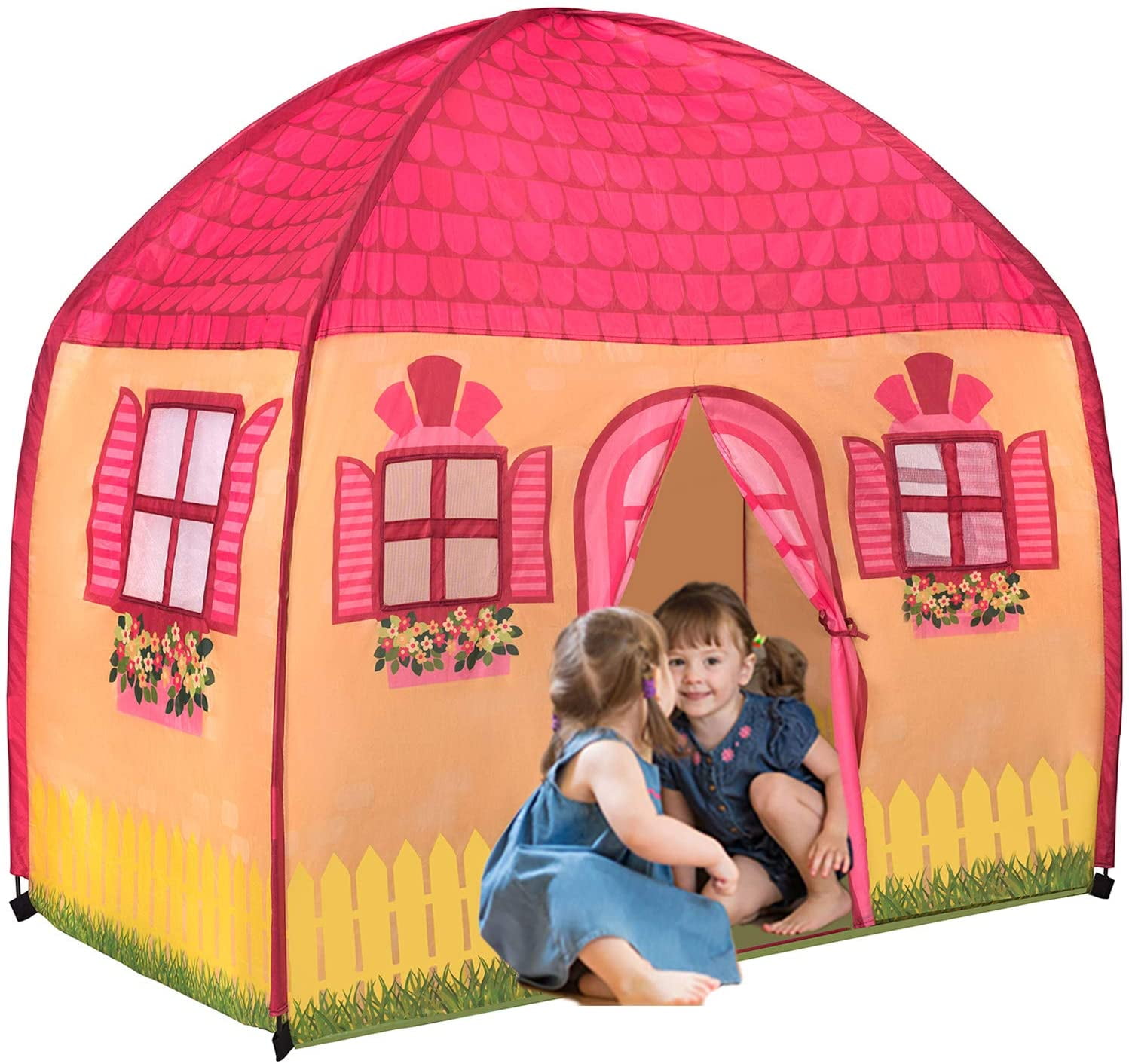 Play House Tent for Girls Foldable Indoor Kids Tent Lifelike House Tent