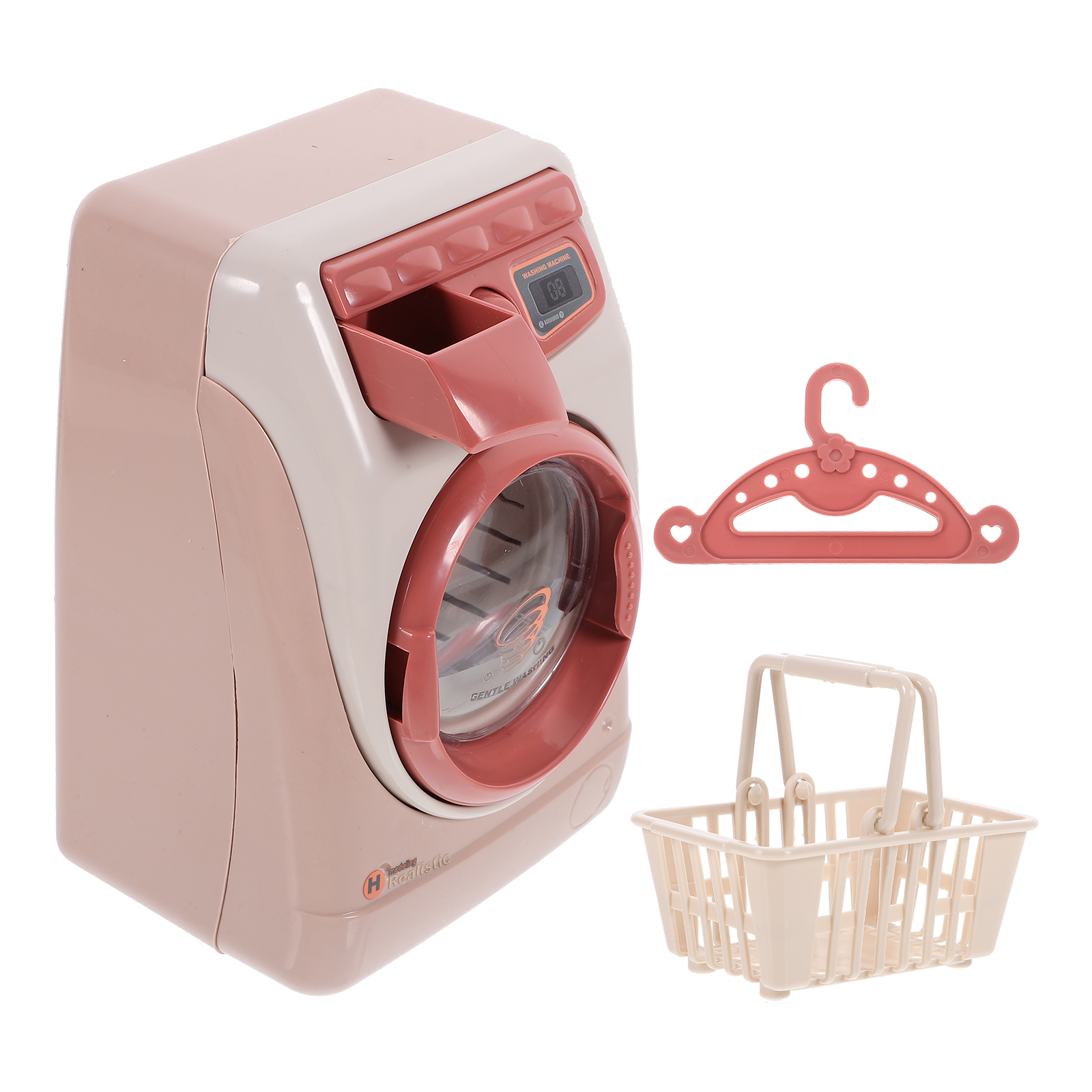 Play House Washing Machine Puzzle Power Washer Doll Furniture Toys Mini