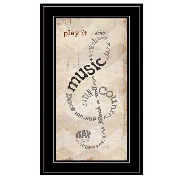 TrendyDecor4U Play It By Marla Rae Ready To Hang Framed Print MA1133-704G