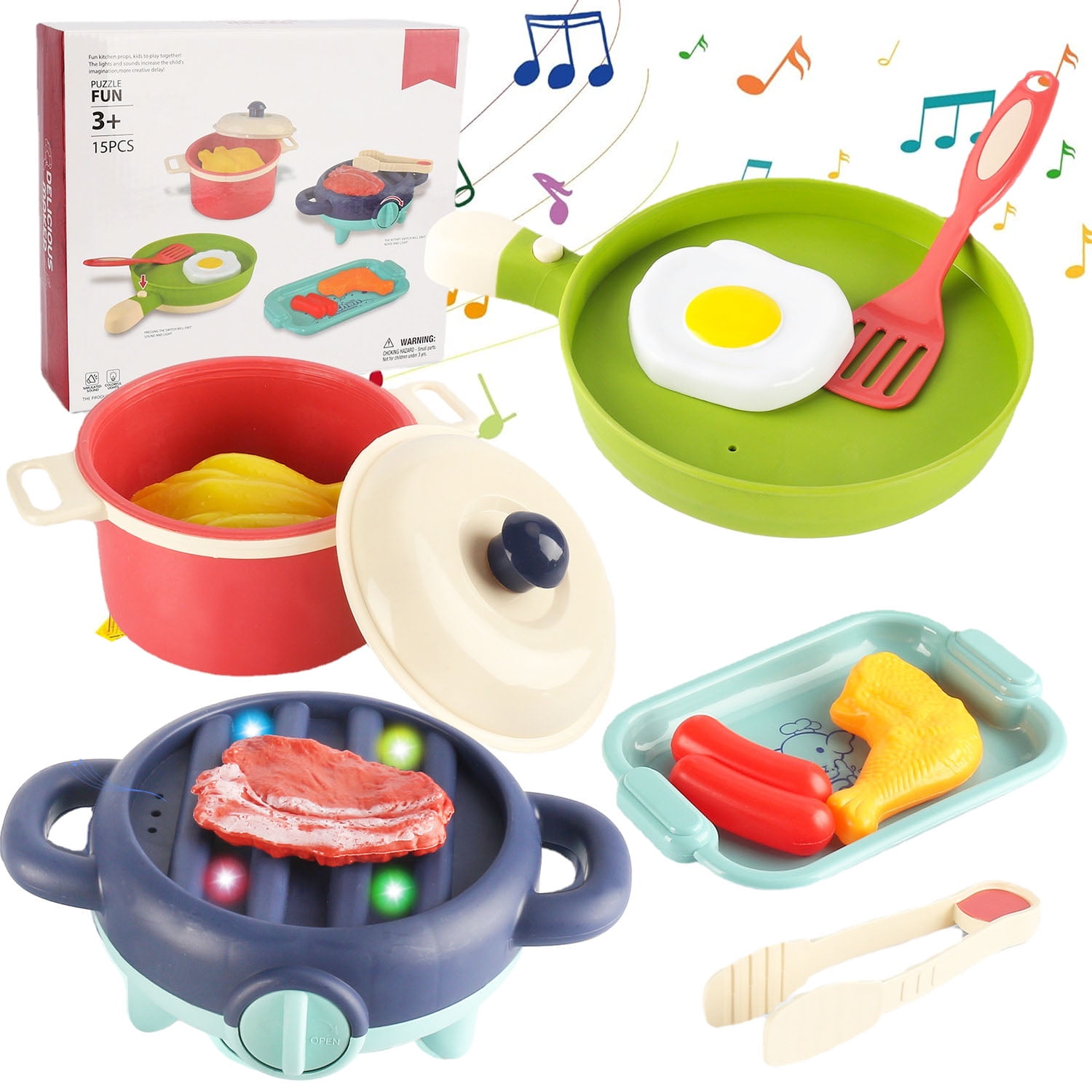 Kids plastic pots and 2024 pans