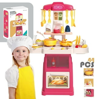 JoyStone 45PCS Kids Kitchen Playset, Realistic Lights and Steam