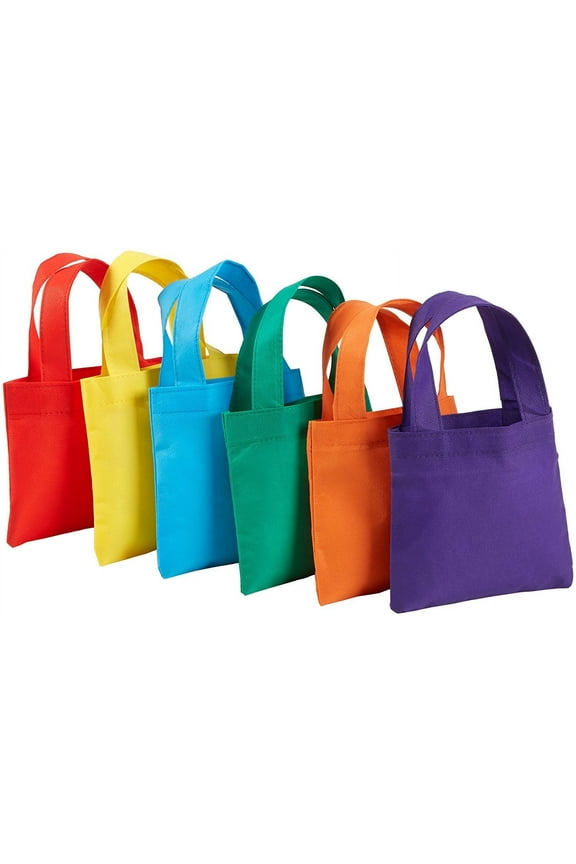 Poly Non-Woven Tote Bags 6" Assorted Colors Party Bag