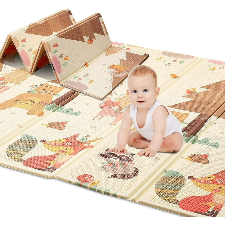 Foldable Infant Play Mat Large Thick Waterproof Floor Mat for Babies Walmart