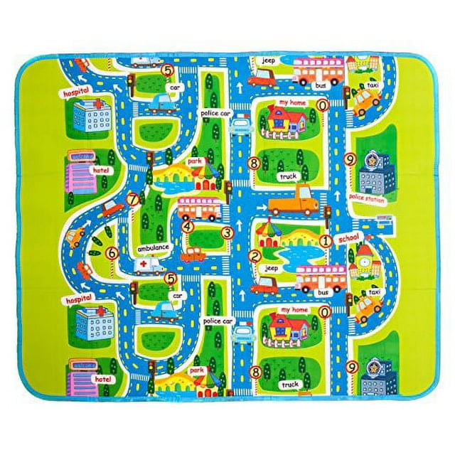 Play Mat for Baby, Toddler, and Child "Tiny Tot Town" Play Mat