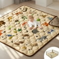 thumbnail image 1 of Baby Play Mat, Caveen Thicken Soft Cotton Baby Playmats, Foldable Anti-Slip Floor Crawling Playmat Playpen Mat for Infants and Toddlers, 50"x50", Brown, 1 of 8
