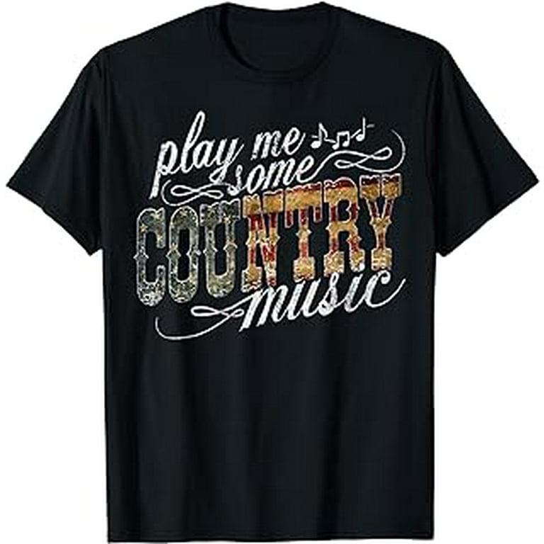 Play Me Some Country Music Vintage Western Festival American T-Shirt
