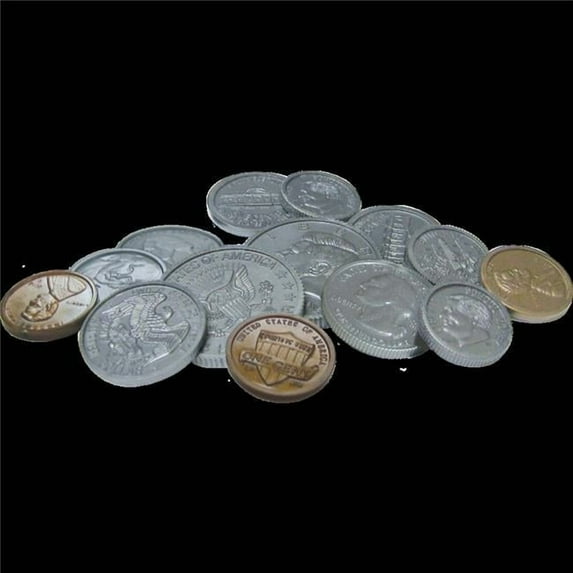 Play Money Assorted Coins Learning Line Flash Cards - 6 Each