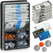 Play Money Set for Kids – Fake Money for Play and Learning – Kit Includes: Bills, Coins, Credit Card, and Checkbook