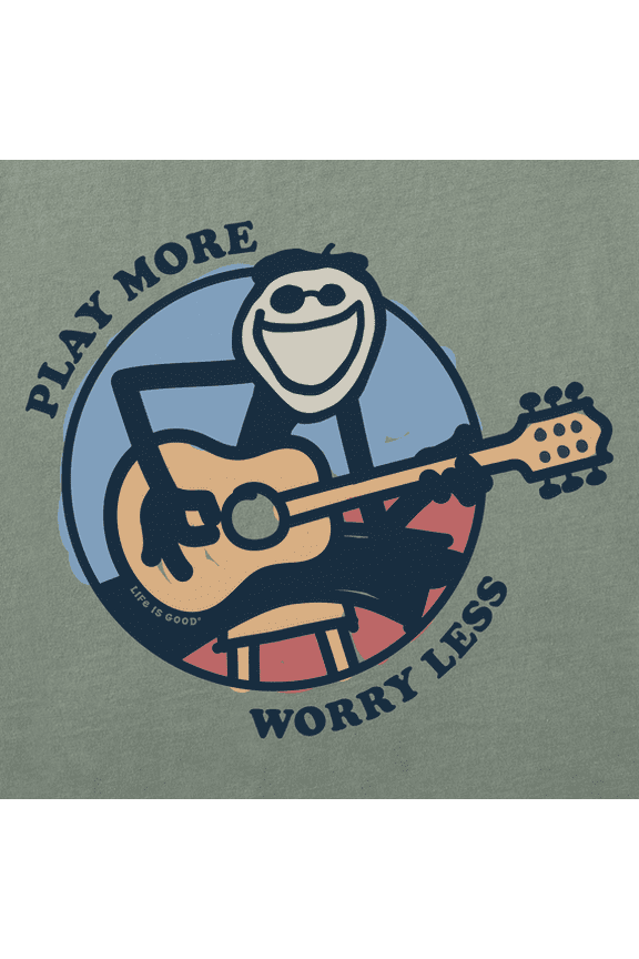 Play More Worry Less Jake Guitar Tee