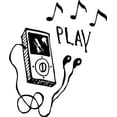 thumbnail image 1 of Play Mp3 Picture Art - House Living Room - Peel & Stick Sticker - Vinyl Wall ..., 1 of 2
