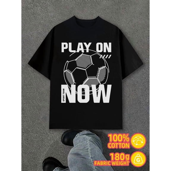 Play On Now men black 180G 100% Cotton Summer wear Vintage-inspired,comfortable fit Casual Unisex Shirt Printed tshirts Fashion Unisex Shirt Graphic tshirts