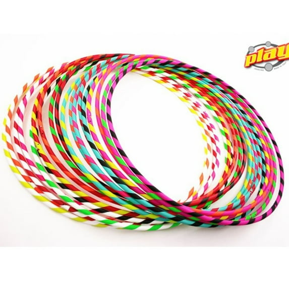 Play Perfect Hoop 16mm Hula Hoop - Collapsible - Turquoise with Yellow UV Tape