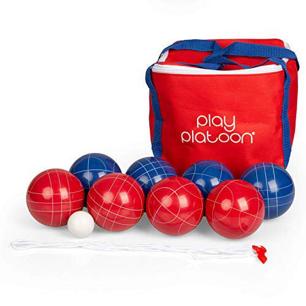 Lightweight Kids Bocce Ball Set Hard Plastic Case W/ Handle, 8 Balls, 2  Pallinos
