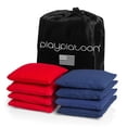 thumbnail image 1 of Play Platoon Weather Resistant Cornhole Bags - Set of 8 Regulation Corn Hole - Red & Navy Blue - Durable Duck Cloth Corn Hole for Tossing Game, Includes Tote Bag, 1 of 7