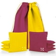 thumbnail image 1 of Play Platoon Professional Cornhole Bags - Set of 8 Regulation All Weather Two Sided Improved Bean Bags for Pro Corn Hole Game - 4 Burgundy & 4 Yellow, 1 of 8