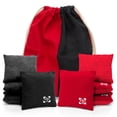 thumbnail image 1 of Play Platoon Professional Cornhole Bags - All Weather Dual Sided Corn Hole Bags Set of 8 - Improved Regulation American Flag Bean Bag for Cornhole Game - 4 Red & 4 Black, 1 of 9