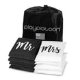 thumbnail image 1 of Play Platoon Weather Resistant Cornhole Bags - Set of 8 Regulation Size - Mr & Mrs Wedding Theme - Durable Duck Cloth for Tossing Game, Includes Tote Bag, 1 of 7