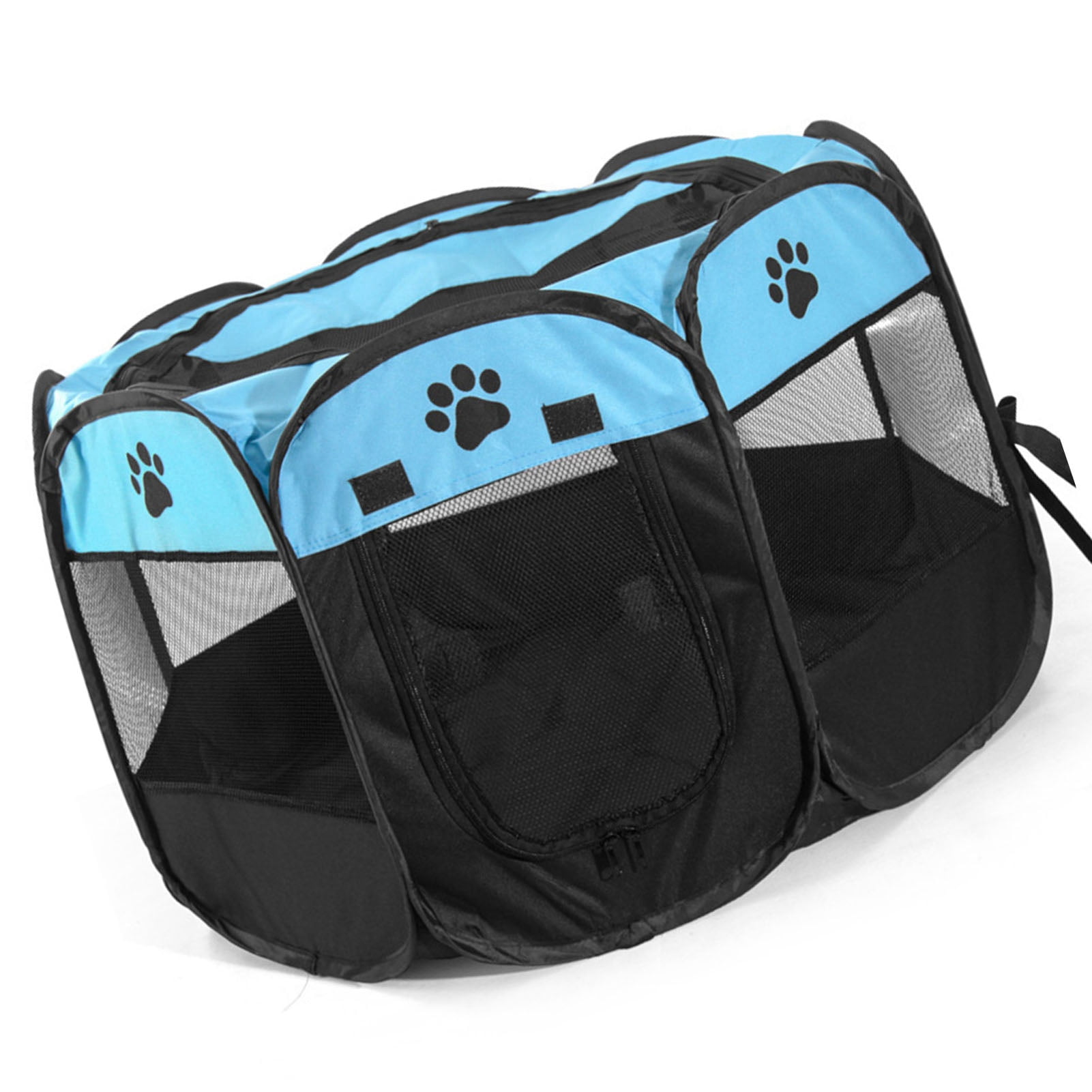 Play Portable Foldable Waterproof Pet Playpen Open-Air Oxford Air Mesh Playpen And Exercise Pen Tent House Playground For Dogs And Cats Small