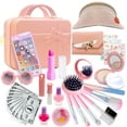 thumbnail image 1 of Syenll Play Purse for Little Girls, 39 Pcs Kids Purse Toy with Real Makeup Kit, Travel Bag and Toy Phone, Wallet and Sun Hat for Toddlers, 1 of 8