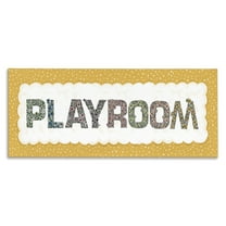 Stupell Industries Play Room with Yellow Border Canvas Wall Art, design by Jennifer Stith, 20 x 48