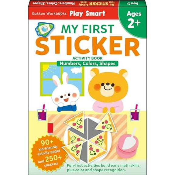 Pre-Owned Play Smart My First Sticker Numbers, Colors, Shapes 2+: Preschool Activity Workbook with 250+ Stickers: Ages 2, 3, 4 Paperback