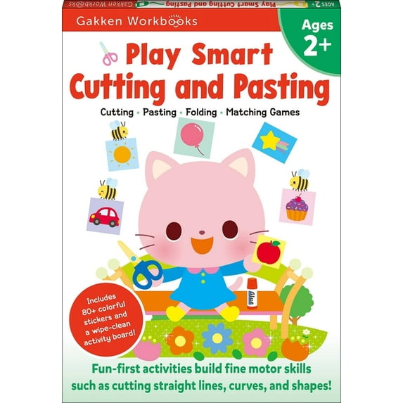 Play Smart Play Smart Cutting and Pasting Age 2+: Preschool Activity Workbook with Stickers for Toddlers Ages 2, 3, 4: Build Strong, (Paperback)