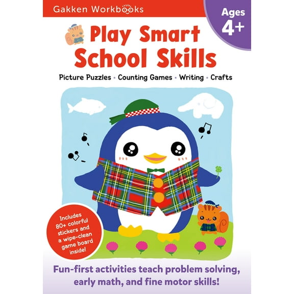 Play Smart: Play Smart School Skills Age 4+ : Play Smart School Skills Age 4+: Pre-K Activity Workbook with Stickers for Toddlers Ages 4, 5, 6: Get Ready for School (Full Color Pages) (Paperback)