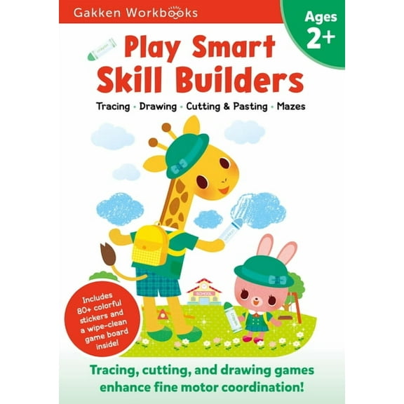 Play Smart: Play Smart Skill Builders Age 2+ : Preschool Activity Workbook with Stickers for Toddlers Ages 2, 3, 4: Build Focus and Pen-control Skills: Tracing, Mazes, Matching Games, and More (Full Color Pages) (Paperback)