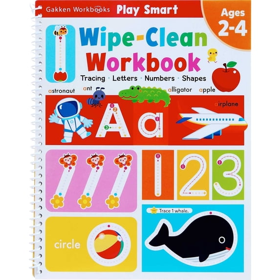 Play Smart: Play Smart Wipe-Clean Workbook Ages 2-4: Tracing, Letters, Shapes: Dry Erase Handwriting Practice: Preschool Activity Book (Paperback)