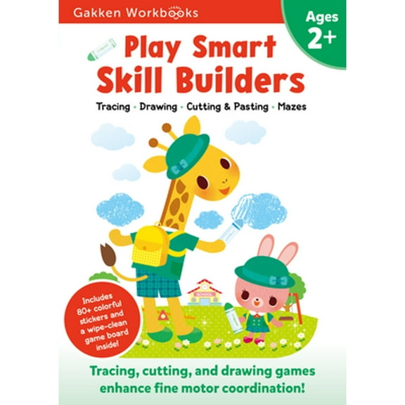 Pre-Owned Play Smart Skill Builders Age 2 : Preschool Activity Workbook with Stickers for Toddlers Ages 2, 3, 4: Build Focus and Pen-Control Skills: Tracing, Ma (Paperback) 4056300135 9784056300130