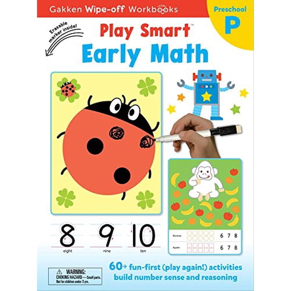 Pre-Owned Play Smart Early Math Ages 2-4, Volume 21: At-Home Wipe-Off Workbook with Erasable Marker (Paperback) 4056210381 9784056210385