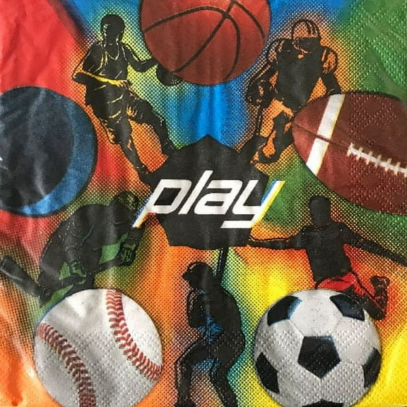 Play Sports Lunch Napkins (16ct)