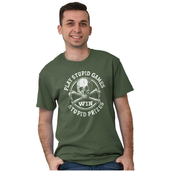 Play Stupid Games Plus Size Crewneck Graphic Tee Shirt Brisco Brands 3X