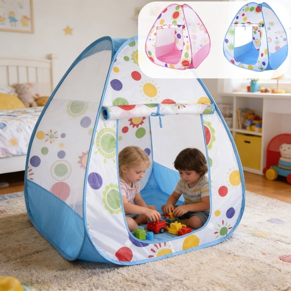 Play Tent 31x31x35 inch Instant Foldable Indoor Outdoor Game Hideout Storage Tent with Mesh Windows Portable for Reading Relaxing Playroom