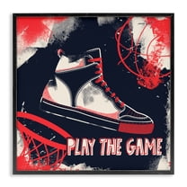 Stupell Industries Play The Game Urban Graffiti Black Framed Giclee Art, design by Marcus Prime, 12 x 12