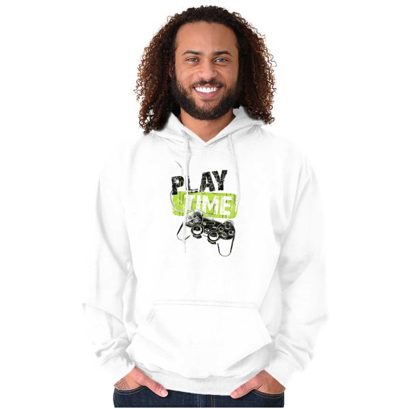 Play Time Video Game Gaming Nerd Hoodie Hooded Sweatshirt Men Brisco Brands X
