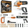thumbnail image 1 of Play Tools for Kids Ages 3-5, Realistic Angle Grinder, Wrench, Hammer, Screwdriver, Pretend Play Tool Box Sets, Learning & Construction Engineering STEM Toys for Children 3 4 5+, 1 of 6