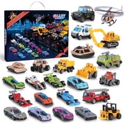 Konijiwa Play Vehicles Advent Calendar, 24 Days Countdown Calendar for 3+ Kids Boys and Girls