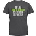 thumbnail image 1 of Play Video Games Burn Crazy Mens T Shirt Dark Heather SM, 1 of 1