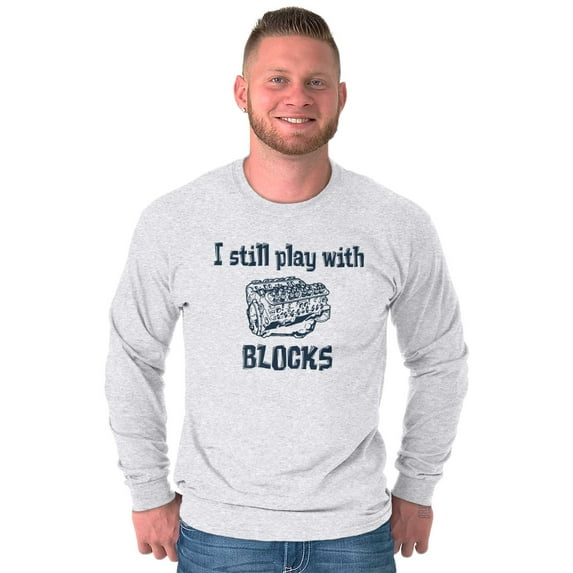 Play With Blocks Car Engine Mechanic Long Sleeve TShirt Men Women Brisco Brands 2X