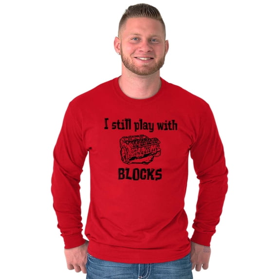 Play With Blocks Car Engine Mechanic Long Sleeve TShirt Men Women Brisco Brands X