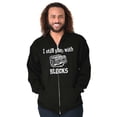 thumbnail image 1 of Play With Blocks Car Engine Mechanic Unisex Fleece Graphic Zip Up Hoodie Brisco Brands 2X, 1 of 5