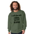 thumbnail image 1 of Play With Blocks Car Engine Mechanic Unisex Plus Fleece Graphic Sweatshirt Brisco Brands 5X, 1 of 5
