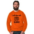 thumbnail image 1 of Play With Blocks Car Engine Mechanic Unisex Plus Fleece Graphic Sweatshirt Brisco Brands 5X, 1 of 3