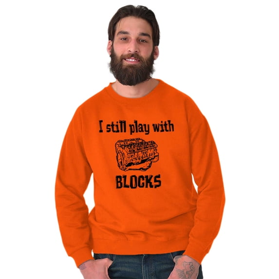 Play With Blocks Car Engine Mechanic Unisex Plus Fleece Graphic Sweatshirt Brisco Brands 5X