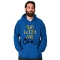 thumbnail image 1 of Play With Me Gamer Funny Nerdy Geeky Men's Big & Tall Graphic Hoodie Brisco Brands 5X, 1 of 5