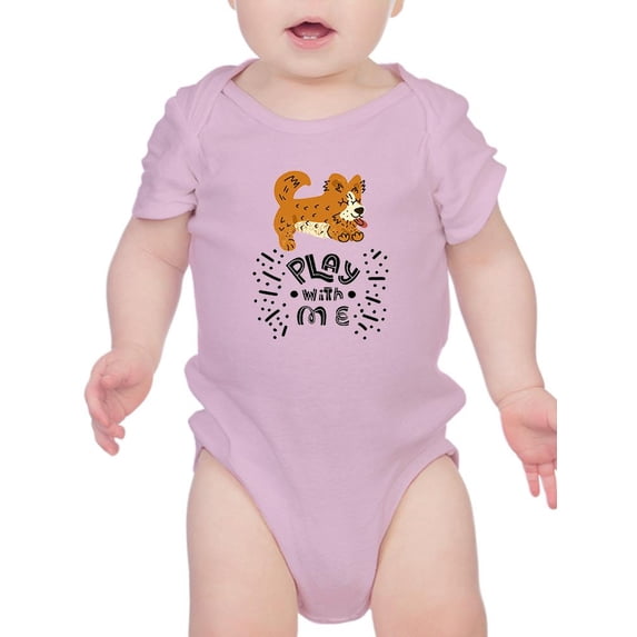 Play With Me Happy Corgi Bodysuit Infant -Image by Shutterstock, Newborn