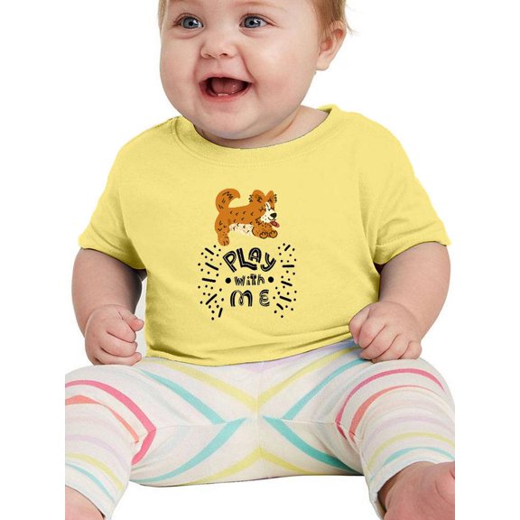 Play With Me Happy Corgi T-Shirt Infant -Image by Shutterstock,  12 Months