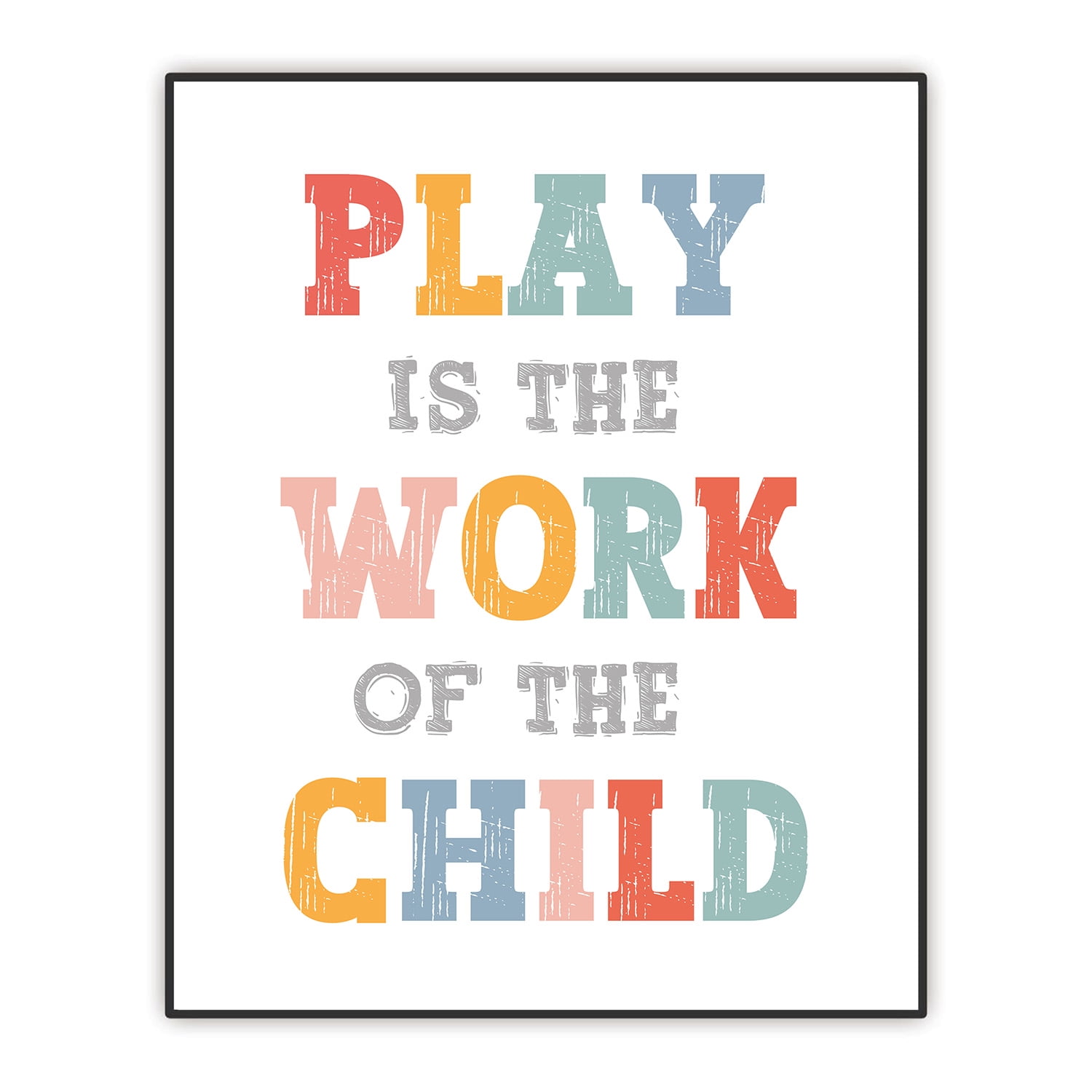 Play Is the Work of The Child Hanging Art, Montessori Art Print ...