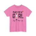 thumbnail image 1 of Play like Girl try to keep up for Clark 22 Basketball fan Unisex Cotton Tee, 1 of 8